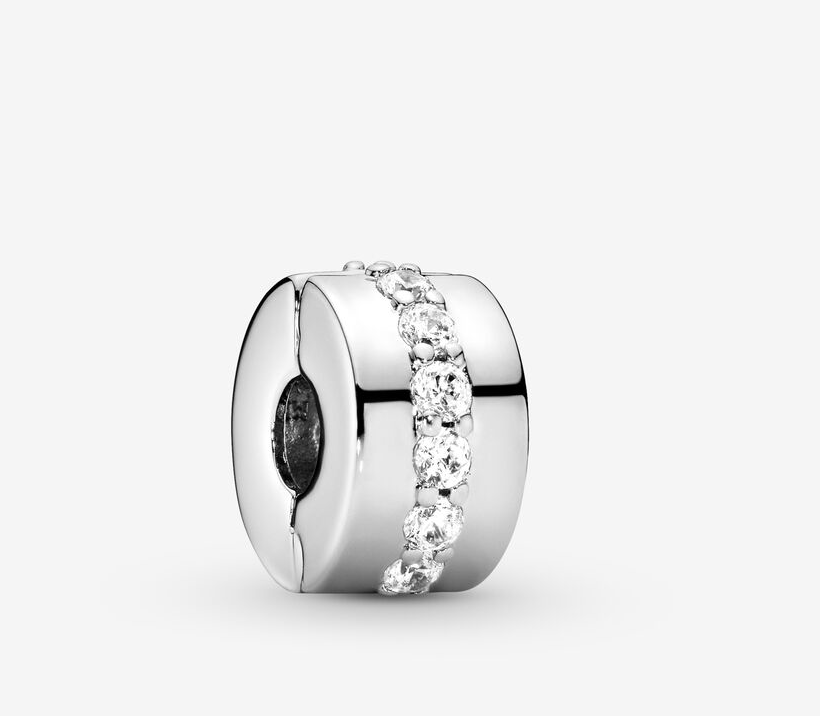 Pandora Charm - Clear Sparkling Row Clip