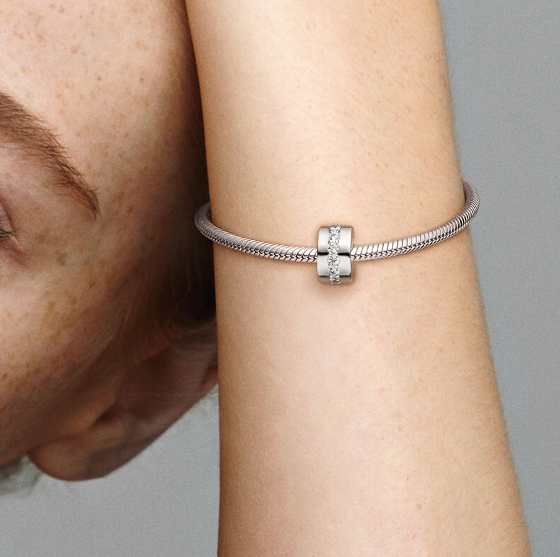 Pandora Charm - Clear Sparkling Row Clip