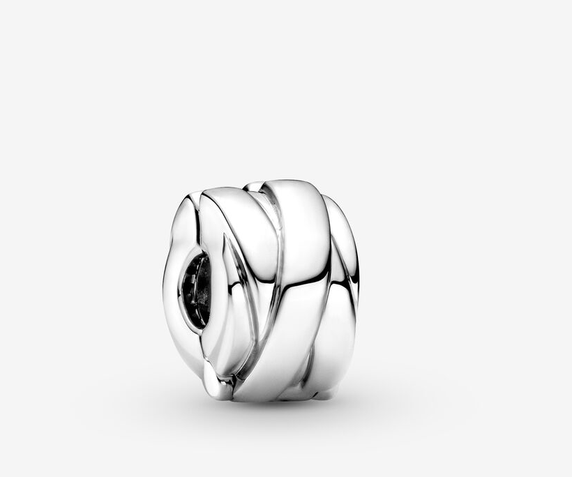Pandora Charm - Polished Ribbons Clip