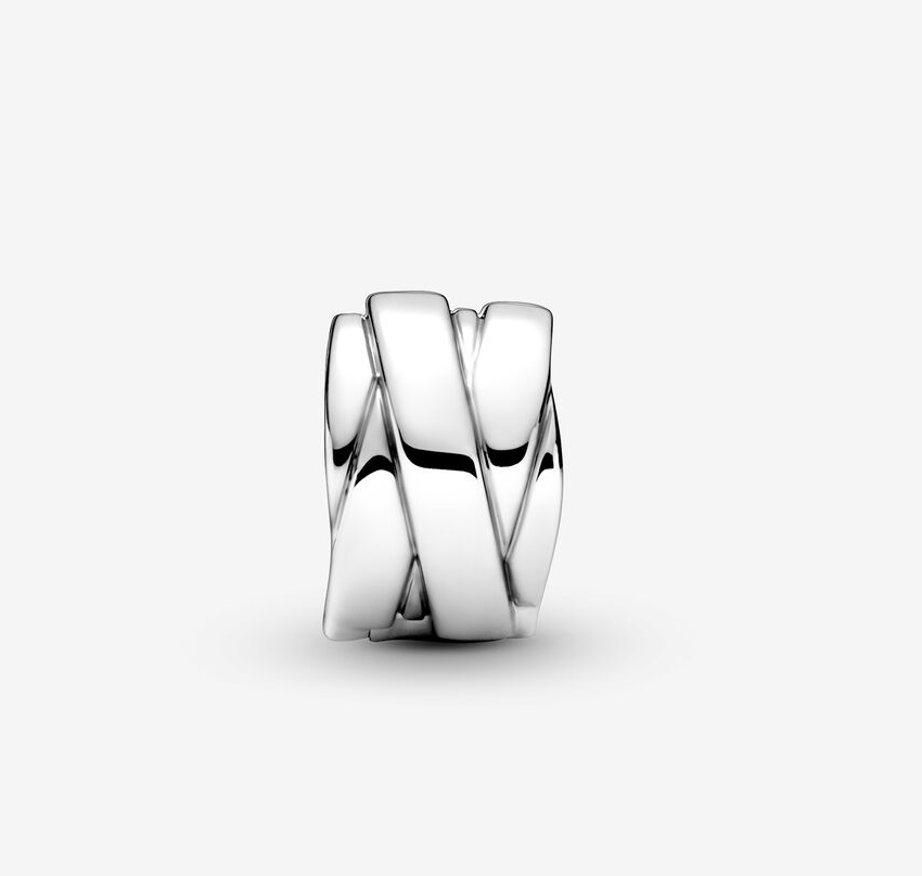 Pandora Charm - Polished Ribbons Clip