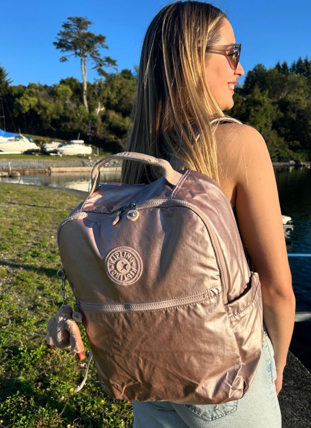 Mochila Kipling - Seoul Large Quartz Metallic
