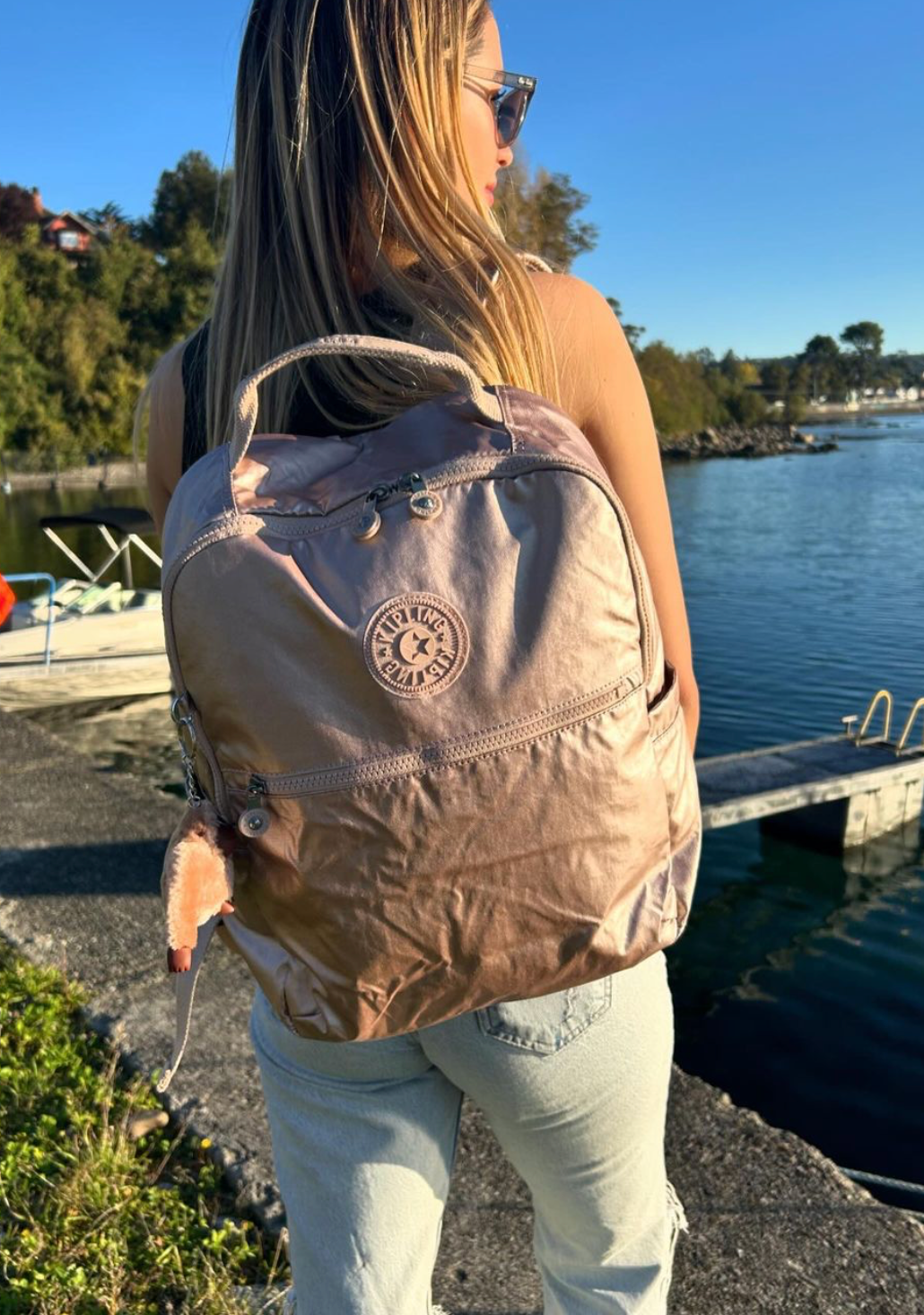Mochila Kipling - Seoul Large Quartz Metallic