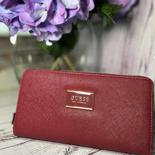 Billetera Guess - Abree Slg  Burdeo