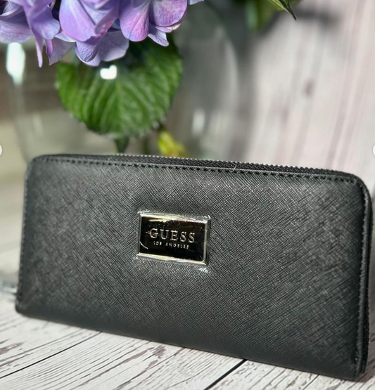 Billetera Guess - Abree Slg Negro