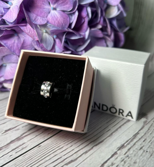 Pandora Charm - Clear Sparkling Row Clip